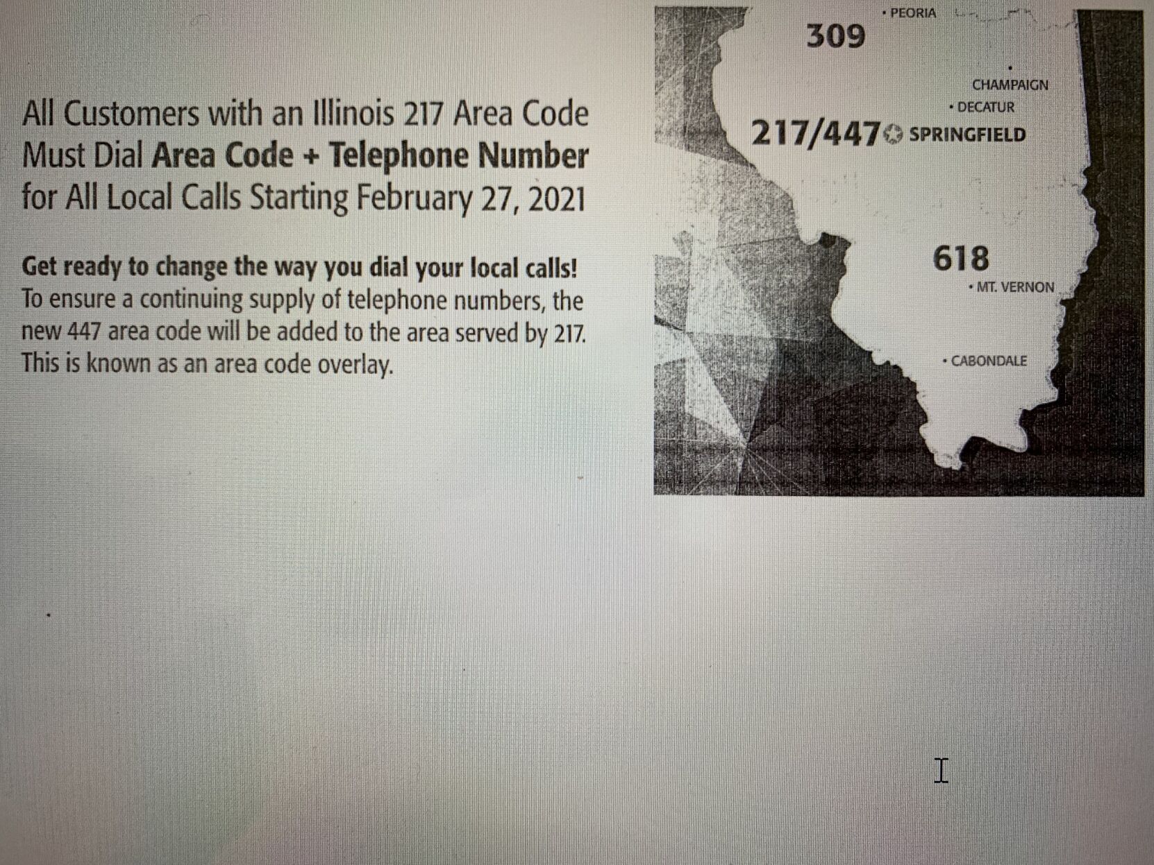 New phone dialing procedure